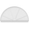 Ekena Millwork Half Round 4 Spoke Architectural Grade PVC Combination Pediment, 76"W x 44-3/4"H x 2-3/4"P PEDPC076X450HRO04 - alternate 5